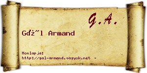 Gál Armand névjegykártya